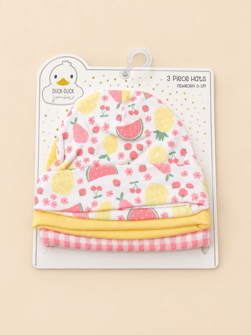 3-Pcs Baby Hats Gift Set
