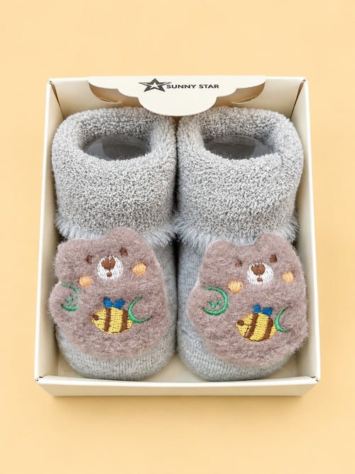 Cuddle Bear Baby Booties Set