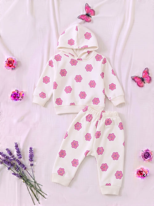 Pretty Bloom Fleece Hooded Set
