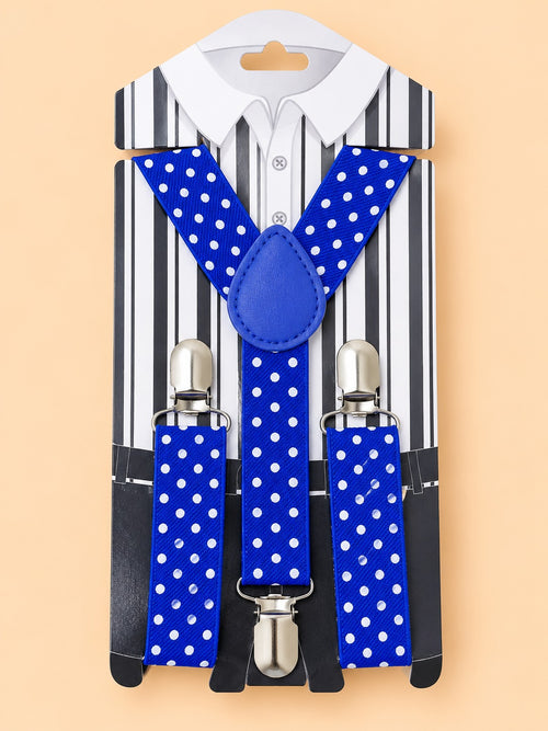 Blue Polka Dot Boys Adjustable Gallace