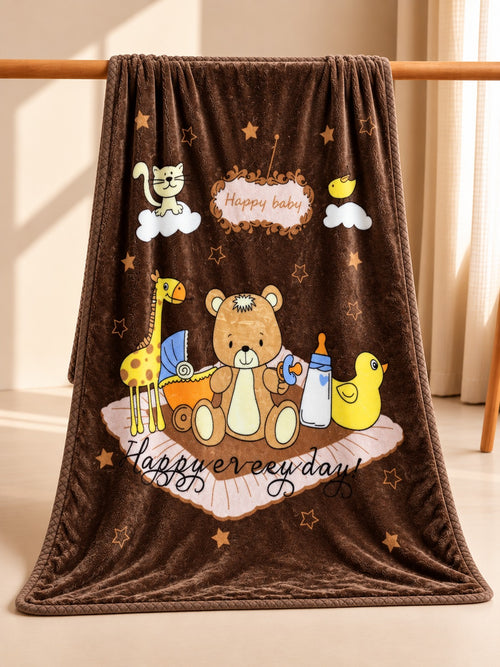 Teddy & Animal Baby Soft Double-Ply Blanket