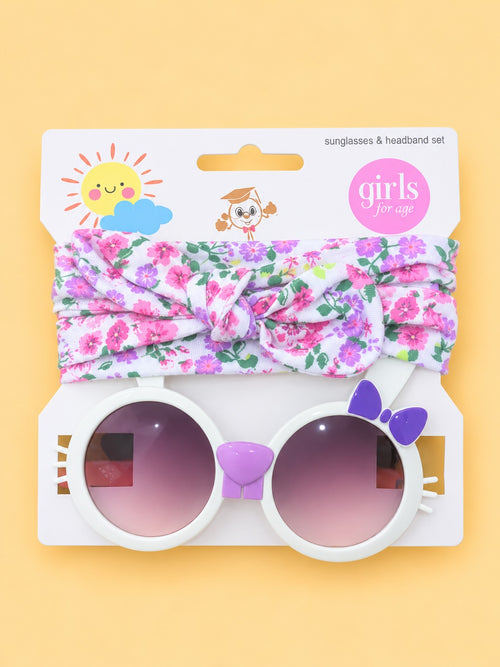 2-Pcs Baby Headband & Glasses Gift Set