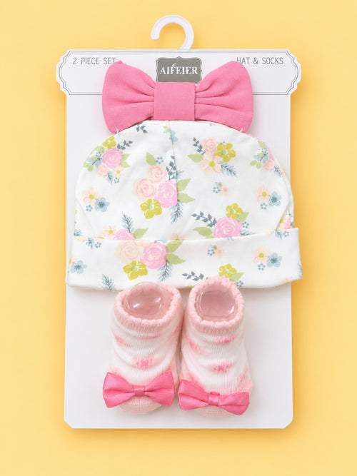 2-Pcs Baby Hat & Socks Gift Set