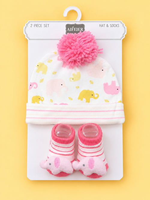 2-Pcs Baby Hat & Socks Gift Set